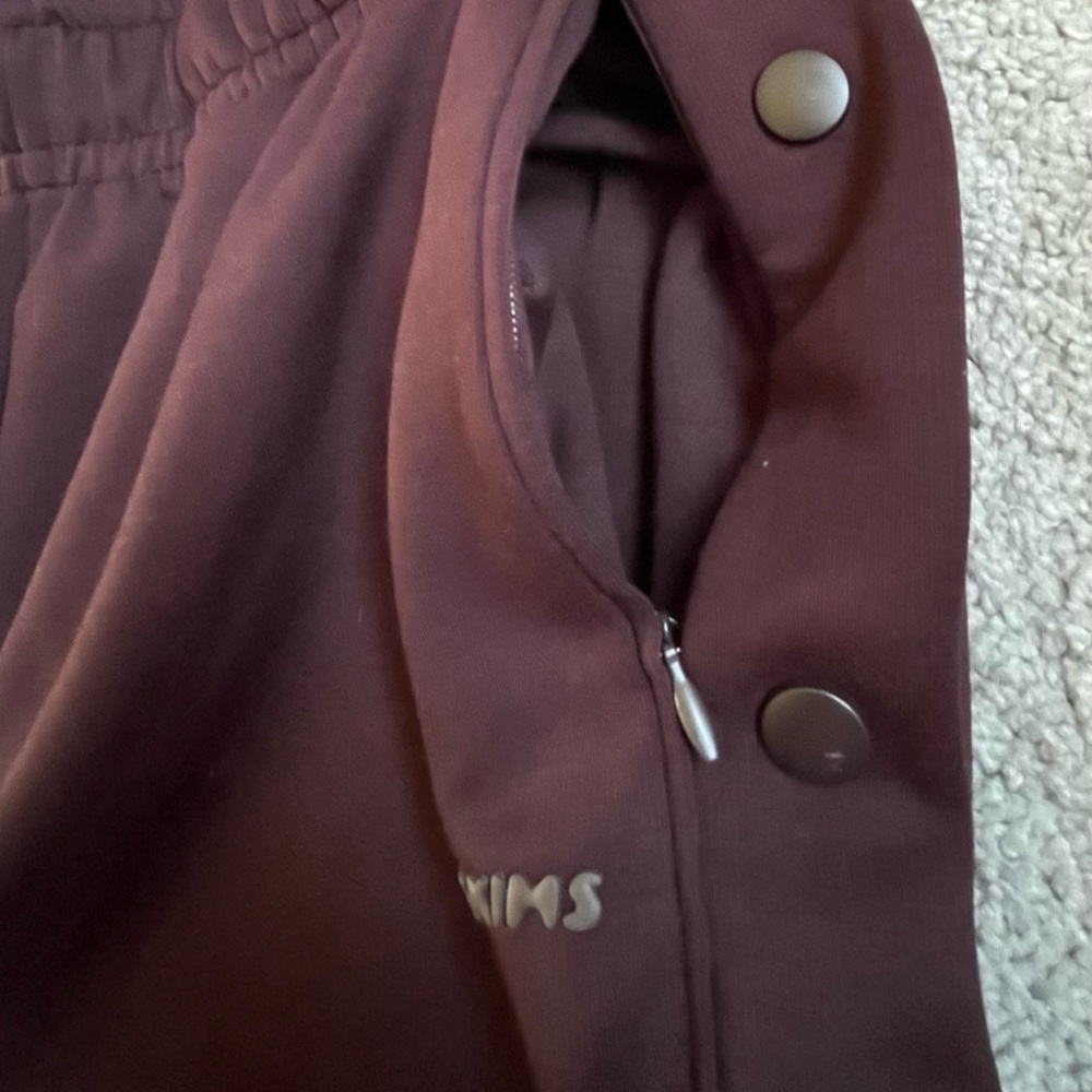 NWOT NIKE x SKIMS Women’s Matte Tricot Side Snap Pant-Currant- S (Oversized) - Picture 4 of 7